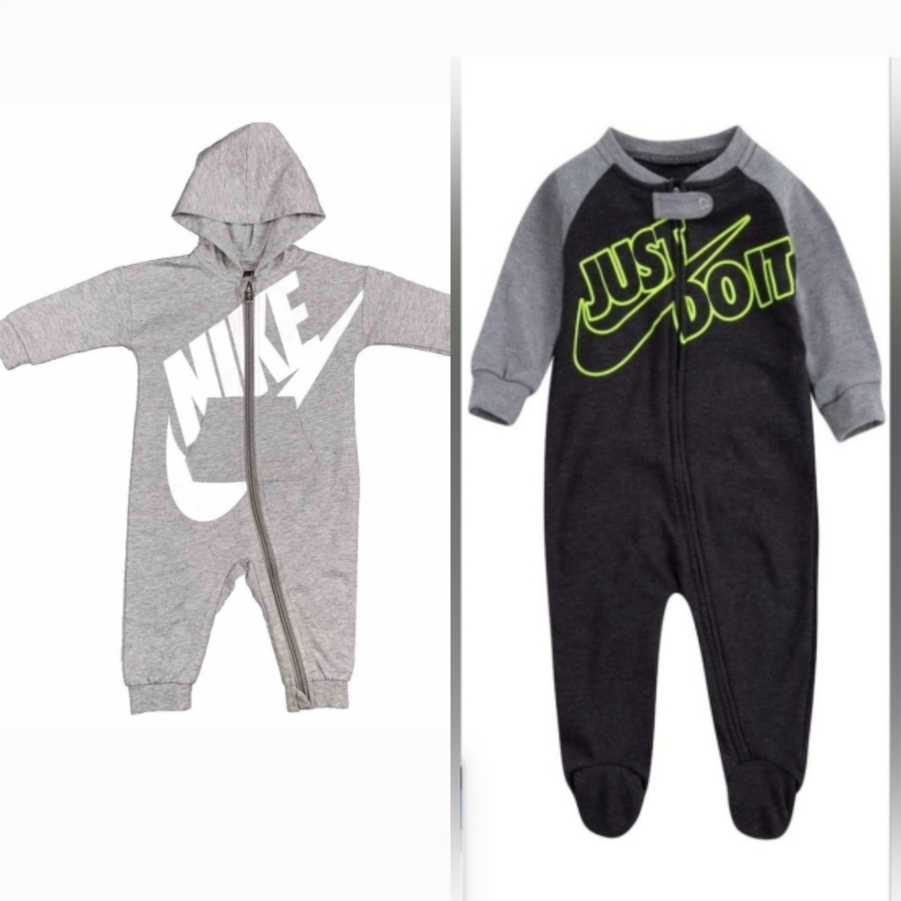 Nike Kids Gray and Black Footies Set